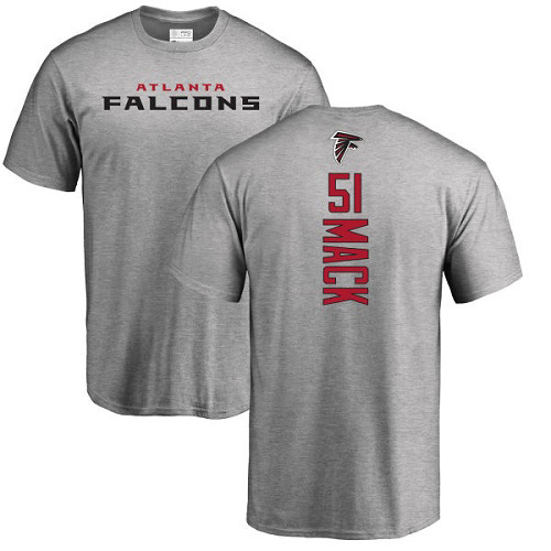Atlanta Falcons Men Ash Alex Mack Backer NFL Football #51 T Shirt->youth nfl jersey->Youth Jersey